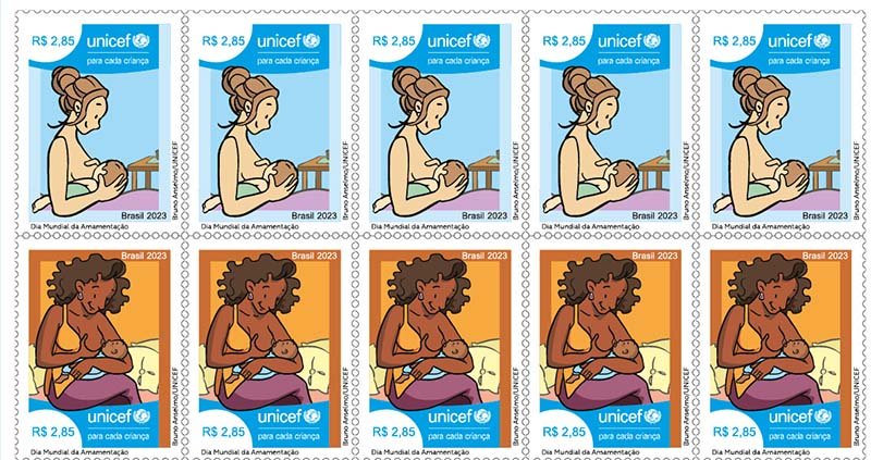 Correios e Unicef lançam selos comemorativos em homenagem a Semana Mundial de Aleitamento Materno