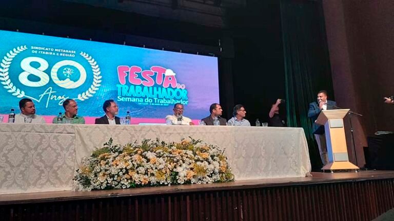 Semana do Trabalhador 2025 celebra 80 anos de lutas históricas do sindicato Metabase em Itabira