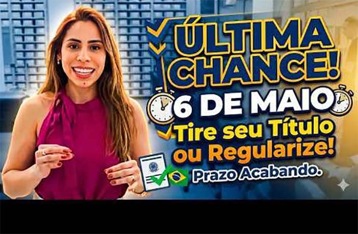 Último dia para regularizar título de eleitor é 6 de maio, quarta-feira