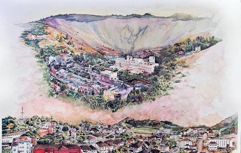Querelas, de Genin Guerra, em exposição no Centro Cultural, é um convite à reflexão sobre Itabira e a mineração, diz Marco Antônio Lage