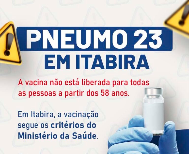Notícias falsas sobre vacina Pneumo 23 espalham em Itabira e confundem população