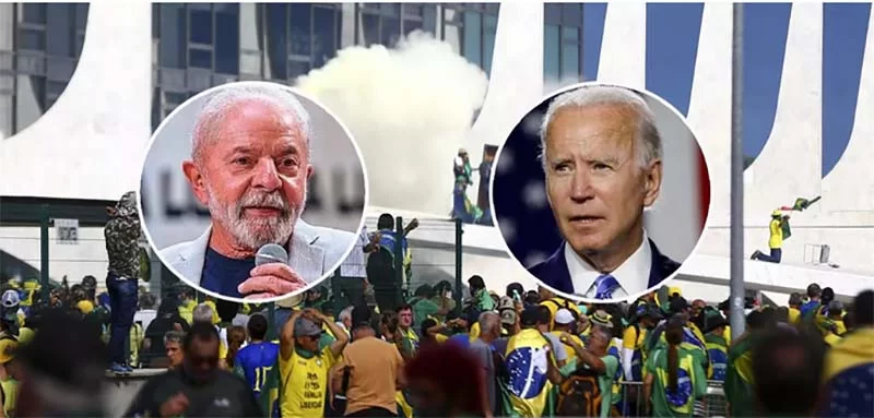 Governo Biden declara apoio ao presidente Lula na luta contra terroristas bolsonaristas