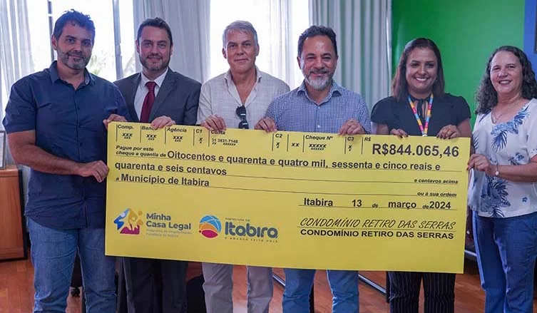 Programa de regularização fundiária em Itabira recebe R$ 800 mil com termo de ajustamento de condomínio para investir em habitação social