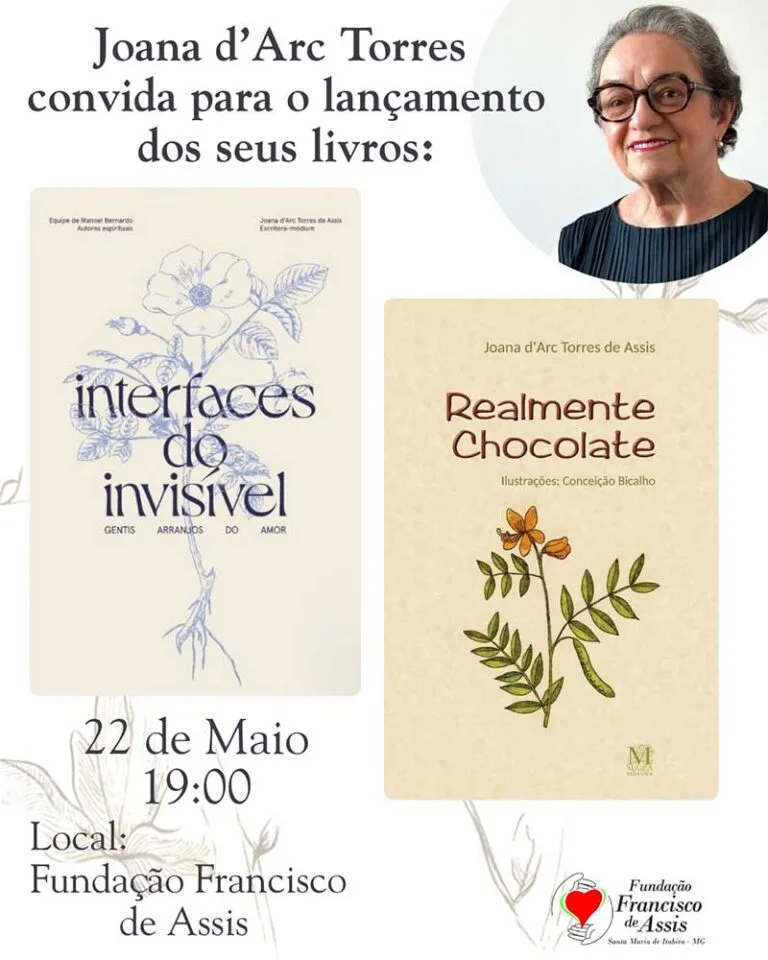 Joana d’Arc Torres lança obras de espiritualidade e poesia infantil em Santa Maria de Itabira