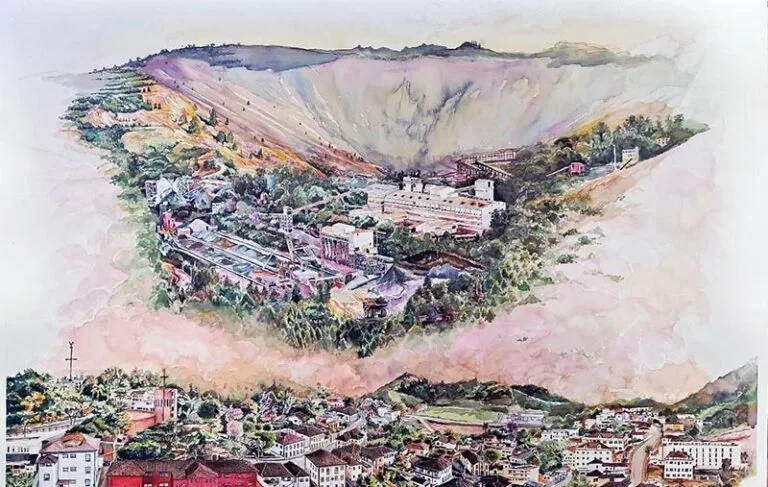 Querelas, de Genin Guerra, em exposição no Centro Cultural, é um convite à reflexão sobre Itabira e a mineração, diz Marco Antônio Lage